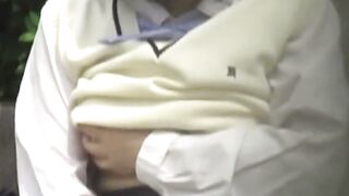 Exotic Japanese Bombshell Fingers Her Wet Pussy in Secluded Forest