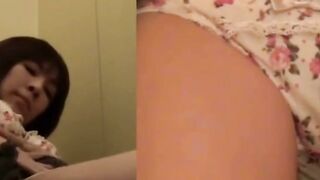 Exotic Asian Teen Fingers Herself in Private Bathroom - POV