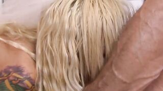 Passionate Lovemaking Between Blond She-Male And Man
