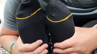 Foot Worship Bondage - Foot Fetish Action with Horny Buddy & Old Man