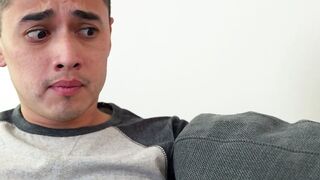 Skinny Petite Teen Facesitting Blowjob & Squirting Orgasm on Step-Brother's Face