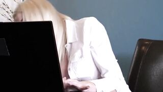 Busty Blond Step-Mother Gives Big Dick A Deep Throat And Facial