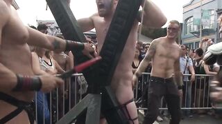 Public Orgy - Gorgeous Blonde Faces Multiple Hardcore Anal Thrashing