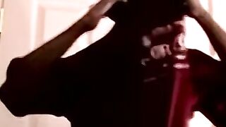 Black Amateur Teen Stroking Big Dick & Erupting in Orgasm