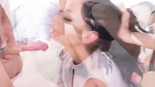 Anal Threesome Frenzy - Three Hot Babes Share One Lucky Guy's Dick