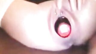 Big Bottle Masturbation - Sex Toy Play With Curvy Teen Girl