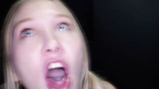 The cum matches your blue eyes, McKenna!