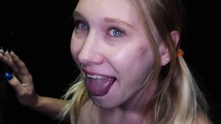 The cum matches your blue eyes, McKenna!
