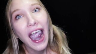 The cum matches your blue eyes, McKenna!