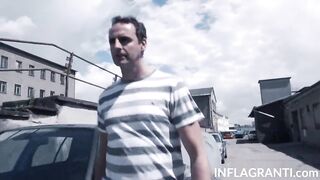 Chesty mechanic fixing client's massive dick