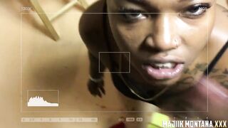 Majiik Montana Give Thick Hatian Freak a Sloppy Oral Creampie