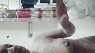 Taking a bath