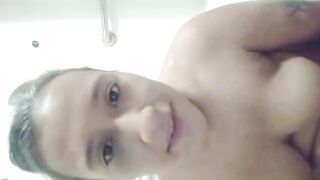 Taking a bath