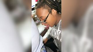 Black 19 Yo POV Bj w/ Mouth Cummed