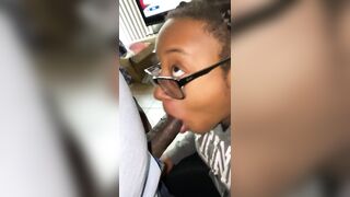 Black 19 Yo POV Bj w/ Mouth Cummed