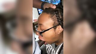 Black 19 Yo POV Bj w/ Mouth Cummed