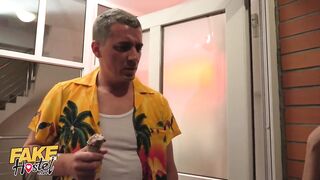 Fake Hostel French women with large titties gets inside on