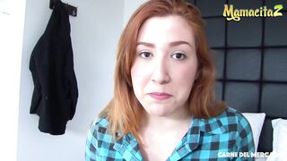 CarneDelMercado - Latina Red Haired 19 Yo Tricked Up Rides big black cock after