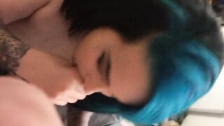 Slutty Submissive give Owner Head with Facial