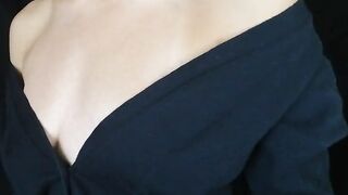 Gentle puffy titted in ebony clothes