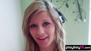 Extra tiny blondie Audrey Allen reveals her bombastic all natural