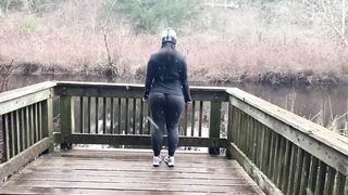 Succulent Ass Wedgie On Cougar Outdoors Place