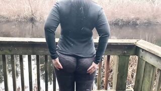 Succulent Ass Wedgie On Cougar Outdoors Place