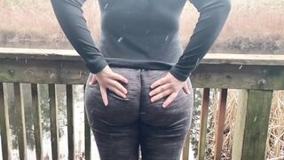 Succulent Ass Wedgie On Cougar Outdoors Place