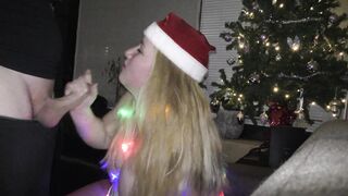 Meliss the little Christmas Bimbo wants more Snow on her