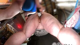 BBW GETS FUCK WITH WINE BOTTLE BY STEP BROTHER &