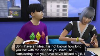 chinese Milf Helping Sick Fat Son To Have Sex For