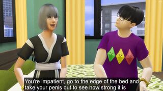 chinese Milf Helping Sick Fat Son To Have Sex For