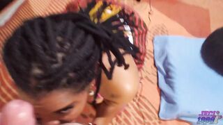 Ebony Bitch Rimjob a White Dude