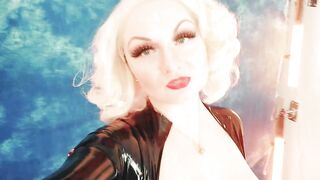 Rubber Pvc Selfie Tape with Facesitter Desires. Arya Grander Bdsm
