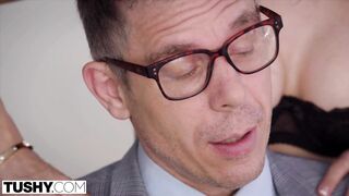 TUSHY Hottie Dark Hair has Extreme Anal Sex with her Professor