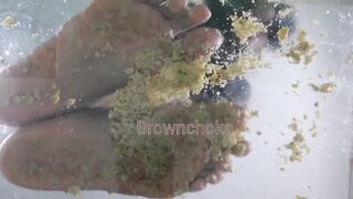 CRUSH BDSM HEEL CRUSH YOU MUST LICK THE MESS SPARKLY