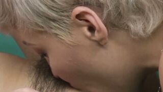 Lesbians Eat Pussy Before Passionate Sex with Hot Blonde Babe