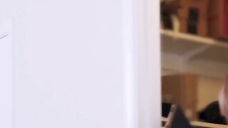 Hot MILF Fingers Herself While Watching Her Step-Son's Big Dick