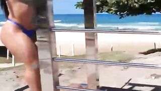 Exotic-Brazilian Beach Babe Sharing Fun with Friend & Blowjob in Her House