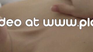 Petite Blondie Teen Strips Down And Fingers Her Way To A Mind-Blowing Orgasm