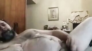 Hairiest Old Man's Beard & Mustache Masturbation Session