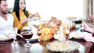 Thanksgiving Special! Throat-Fucking Double Penetration with Ava Love & Paige Benton