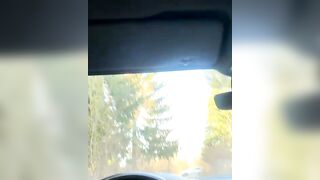 Sexy Brunette Bombshell Rides Her Boyfriend's Dick In Car While He Drives - Hot Couple Fucks Publicly