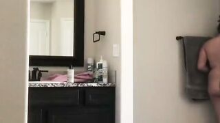 Step-Mom Shower Peeping Jerk Off Session - Stepdaughter's POV