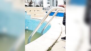 Hot Babe Gives Poolside Handjob with Big Load of Sperm