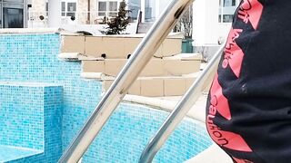 Hot Blonde Teen's Poolside Adventure with Step-Brother Ends in Wild Sex