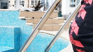 Hot Blonde Teen's Poolside Adventure with Step-Brother Ends in Wild Sex