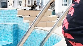 Hot Blonde Teen's Poolside Adventure with Step-Brother Ends in Wild Sex