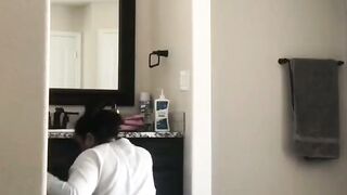 Step-Mom Shower Peeping Jerk Off Session - Stepdaughter's Friend