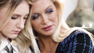 Stepsister's Taboo Tribbling Session With Step-Mother And Friend